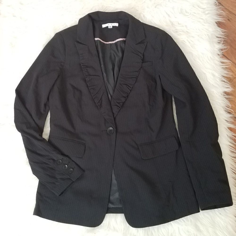 CABI Pinstripe Single Button Blazer
